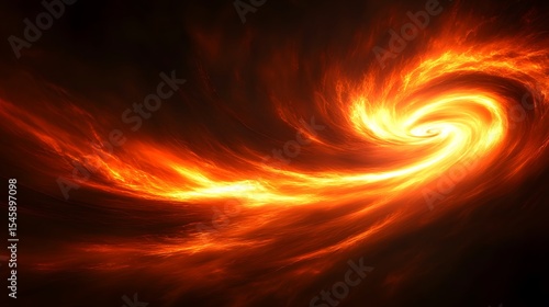 Fiery spiral vortex in a dark cosmos.