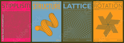 Spiral. Connection structure. Lattice structure. Background of dots randomly moving on backdrop. Abstract grid design. Scientific background. Cover design template. Vector for brochure, poster, poster