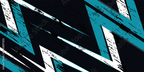 Abstract grey blue sports racing concept. Grunge banner background illustration