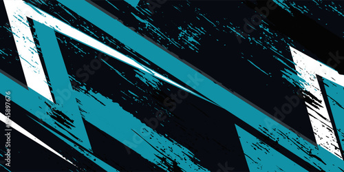 Abstract grey blue sports racing concept. Grunge banner background illustration