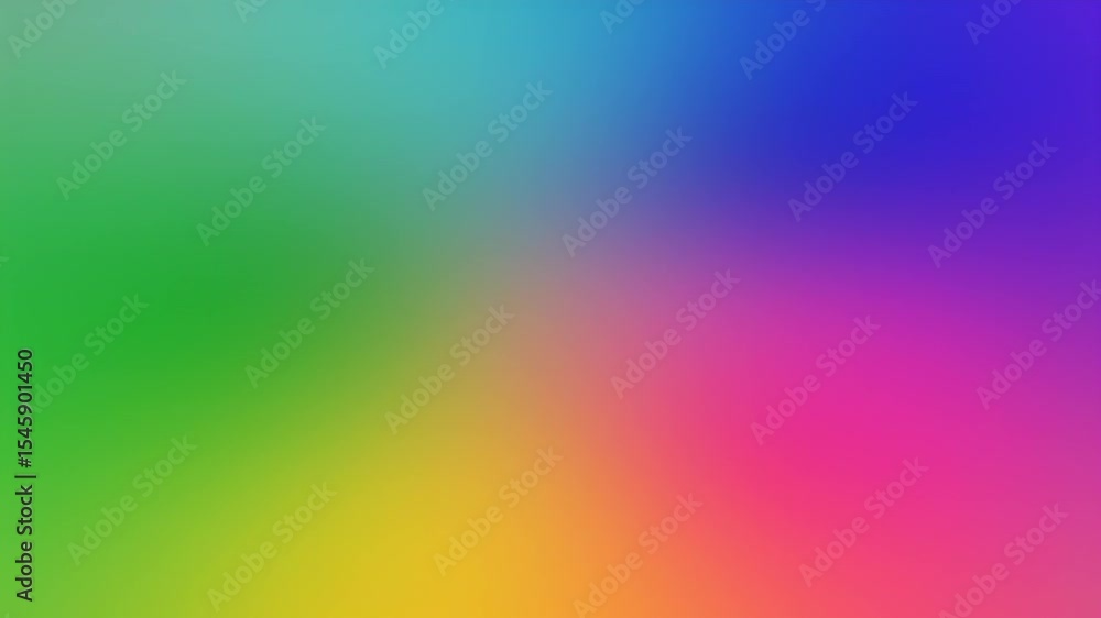 Rainbow gradient blurred blend of blue, green, yellow, orange, and red