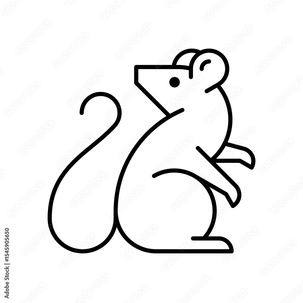 Fototapeta premium Rat Logo. Icon design. Template elements