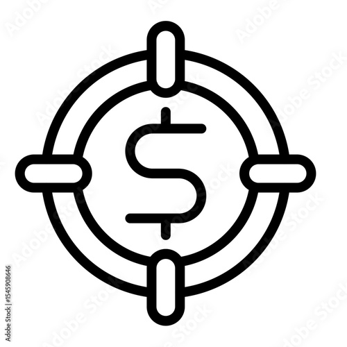 Price Penetration Strategy Vector Line Icon Design