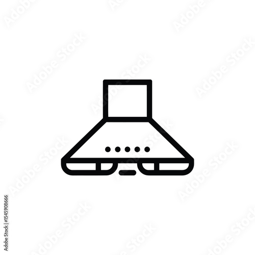 Black Line Art Kitchen Range Hood Icon extractor hood