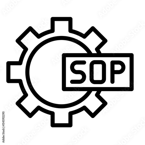 SOP Sharing Vector Line Icon Design