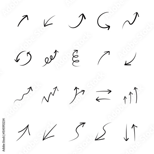 手書きの矢印アイコン	