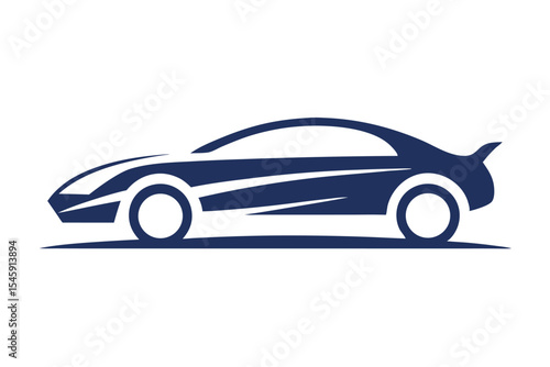 Vector car silhouette logo ideal for auto, transport, or branding projects on stock platforms.