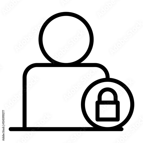 User Permission Vector Line Icon Design