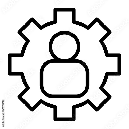 Admin Access Panel Vector Line Icon Design