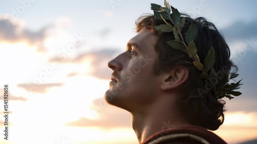Alexander the Great figure gazes skyward
