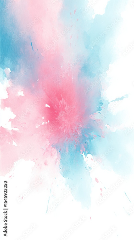 Obraz premium Pastel Watercolor Stain on White Background