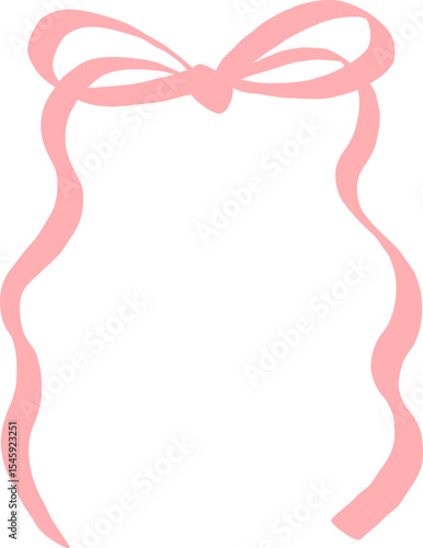 Ribbon Bow Frame In Balanced Top Drape Style