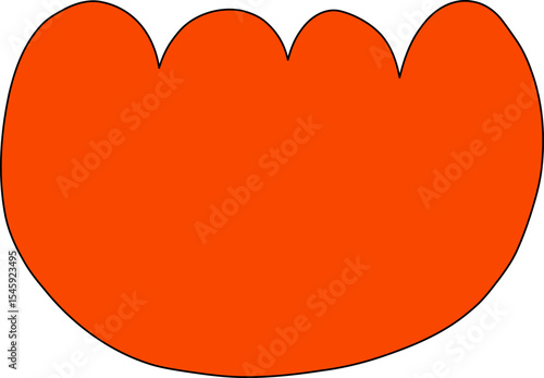 Rounded Blob Petal In Tri Lobe Structure
