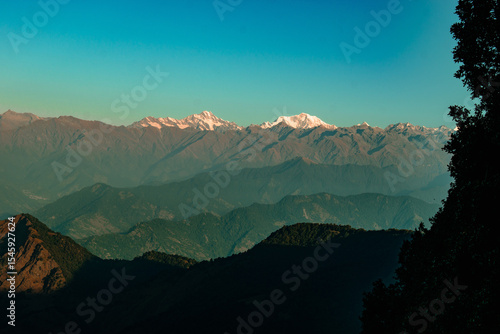 sunset in the mountains