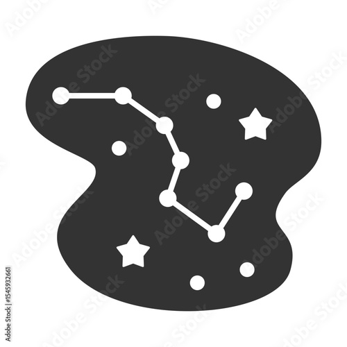 Monochrome Big Dipper Constellation Diagram