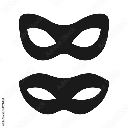 Comic style mask silhouettes for characters
