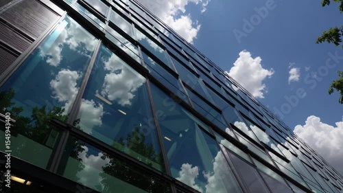 modern office building with blue sky