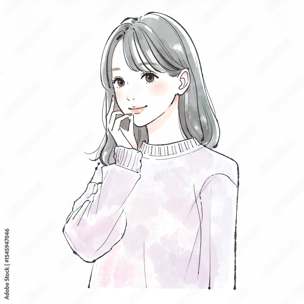 女性・女の子のイラスト素材 女性・女の子のイラスト素材