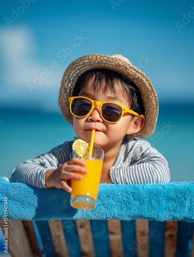 boy drinking juice