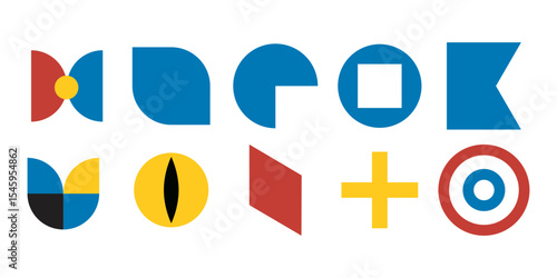 Geometric Modern Bauhaus Shape