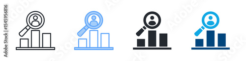 Competitor Icon Set Multiple Style. Design In Outline, Blue, Glyph, Dual Tone