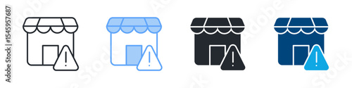 Risk Icon Set Multiple Style. Design In Outline, Blue, Glyph, Dual Tone