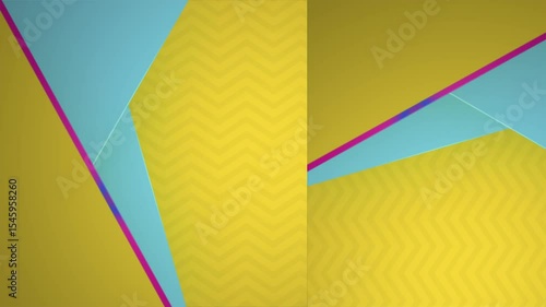  Geometric Zigzag Yellow and Blue Abstract Background