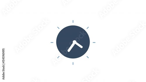 Animated clock ideal for YouTube edits, time-related explainer videos, reminders, or educational visual