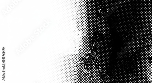 Black and white halftone texture with grunge and noise