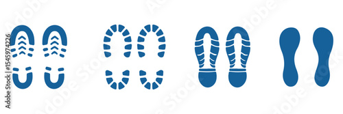 Set different human footprints. Baby footprint - stock vector. Footprint. Different human footprints. 