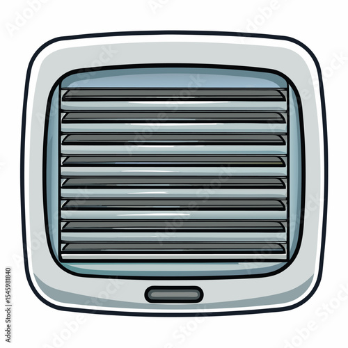 Front view grille vent cover icon air vent ventilation hvac cooling system graphic