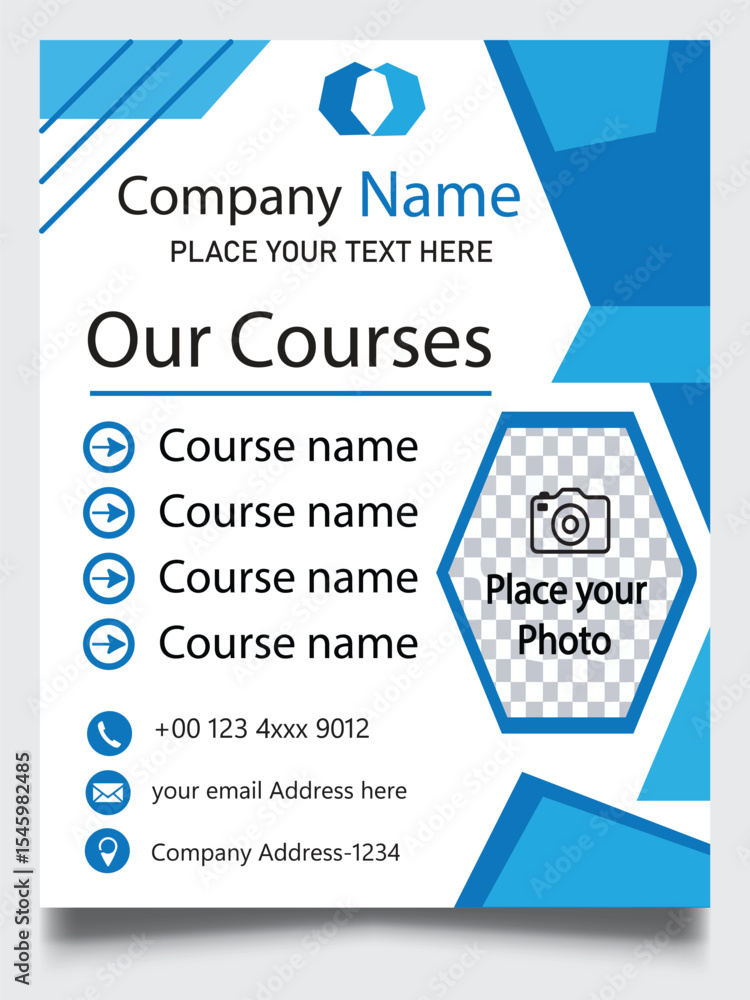 Fototapeta premium Modern Corporate Flyer Template, Business Promotion Design Vector A4 Size