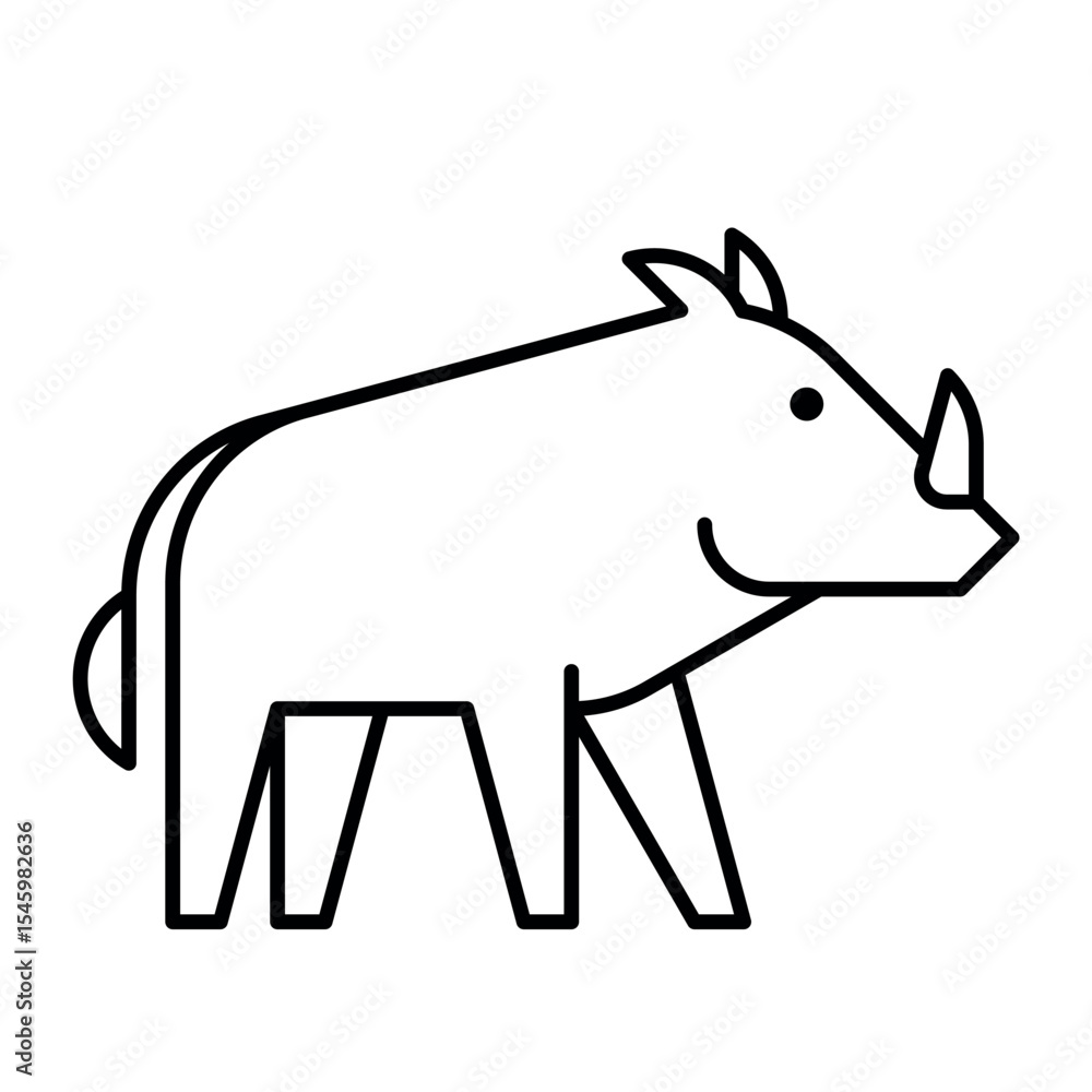 Obraz premium Warthog Logo. Icon design. Template elements 