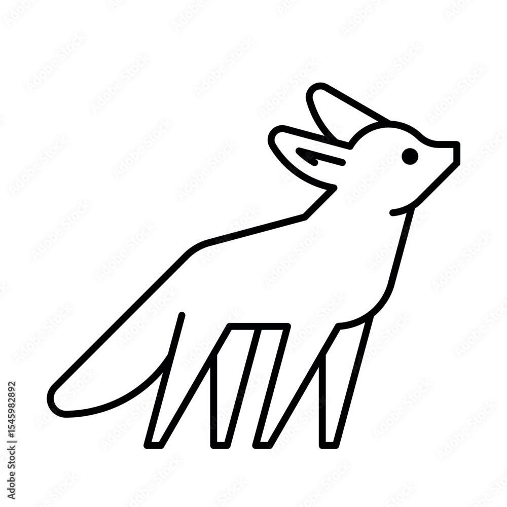 Obraz premium Fennec Fox Logo. Icon design. Template elements