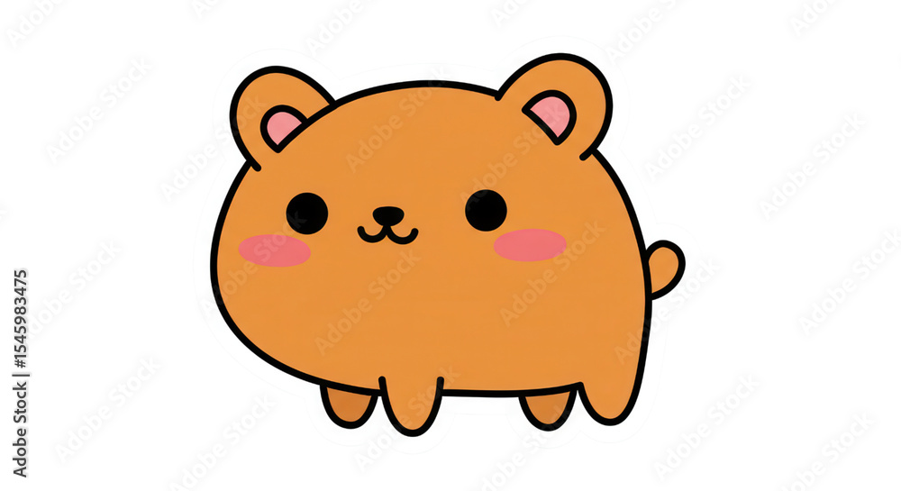 Cute Kawaii Cartoon Bear Illustration Cute Kawaii Cartoon Bear Illustration