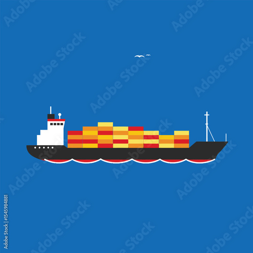 Global Cargo Carrier at Sea