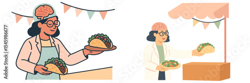 Mindful eating promotes healthy habits through taco sampling at a local fair