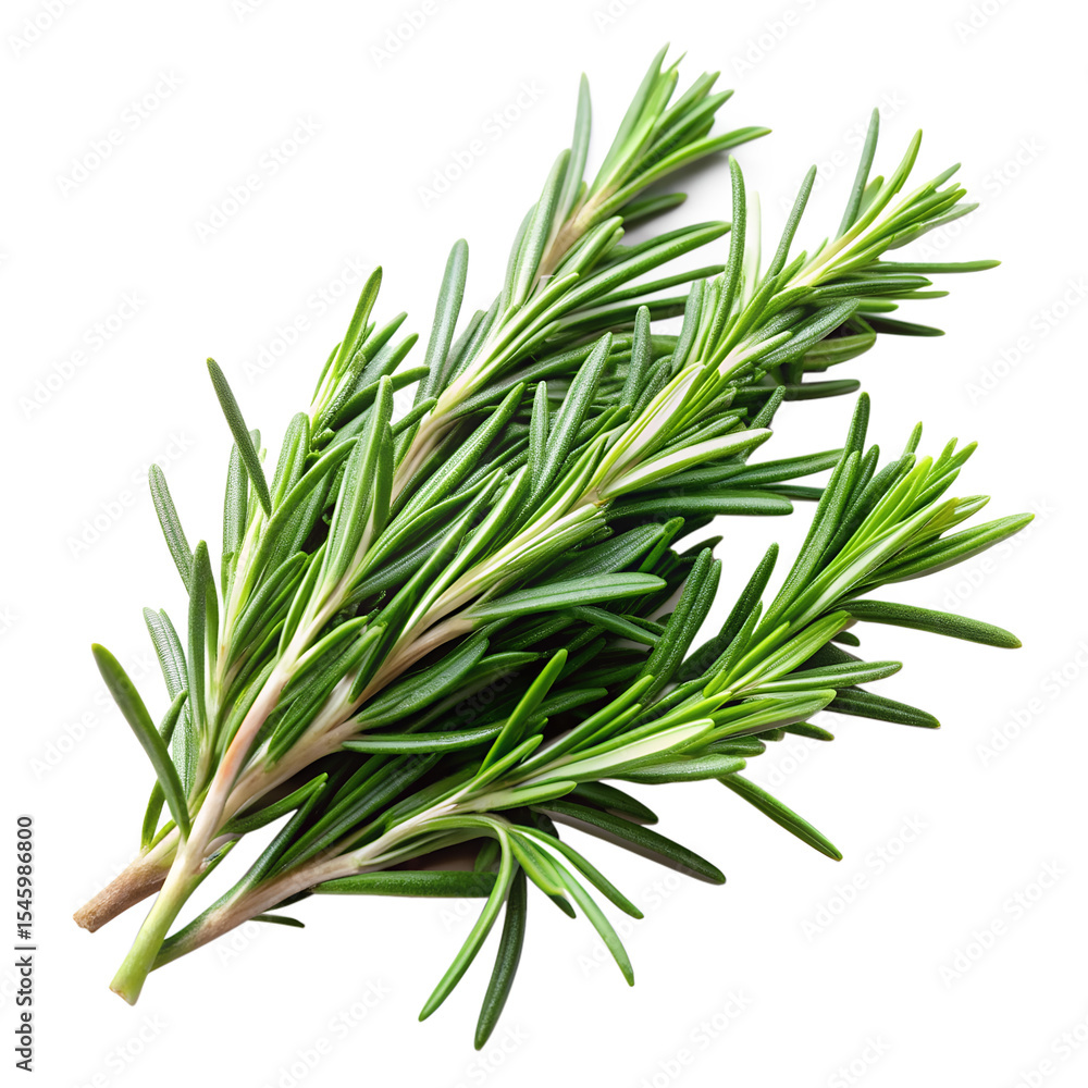 Fototapeta premium Rosemary Stems Without Shadow isolated on transparent background
