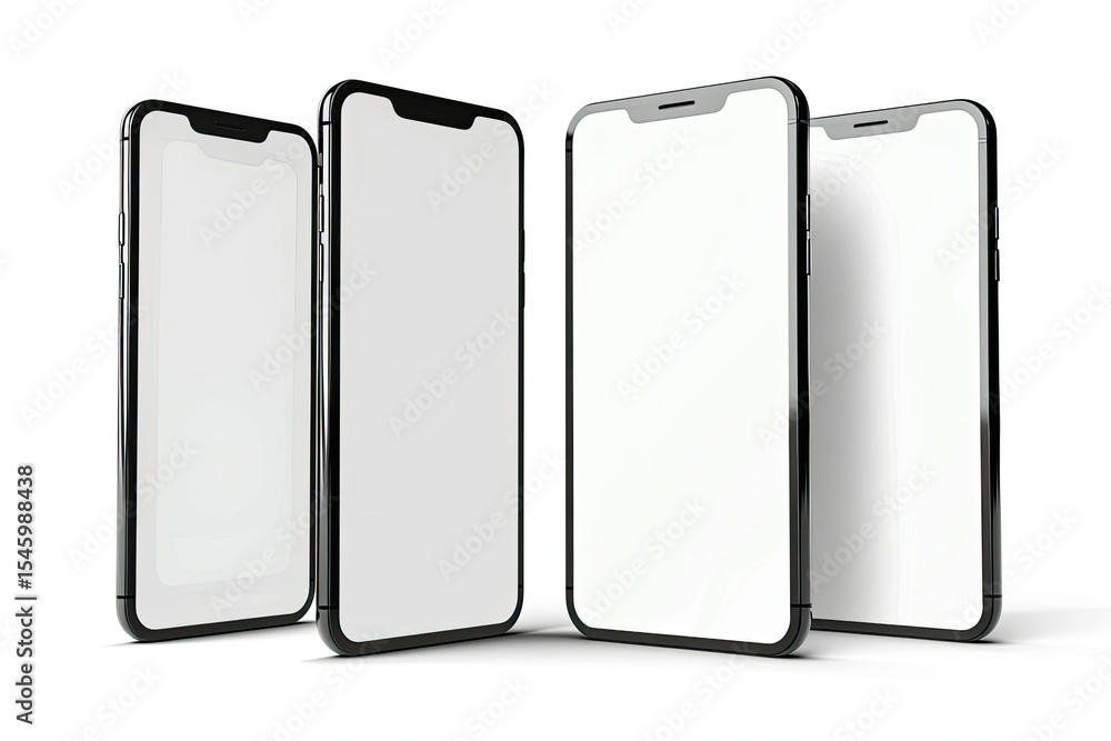 Mobile Phone Mockup Vector Smartphone Isolated on White Background Cellphone Frame Mock Up Mobile Phone Mockup Vector Smartphone Isolated on White Background Cellphone Frame Mock Up