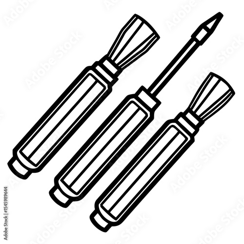 Set of hand tools chisels vector illustration