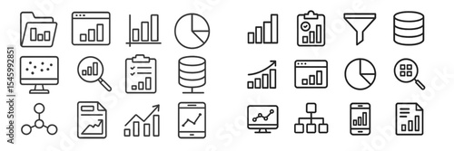 Graphs and charts illustrating data analysis concepts in minimal design style
