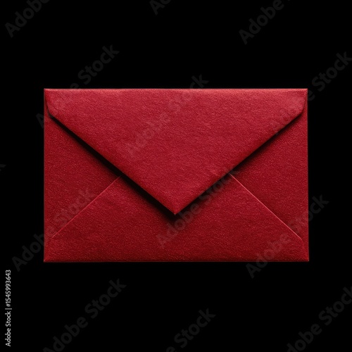 Crisp folded red envelope with sealed flap, symbolizing tradition and celebration, perfect for gifting or special occasions