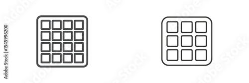 Grid patterns displayed side by side in a minimalistic design conveying simplicity and order in digital art