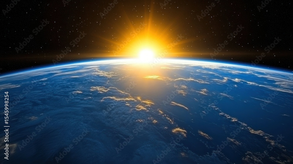 Earth from Space: Sunrise Over a Cloudy Planet Earth from Space: Sunrise Over a Cloudy Planet