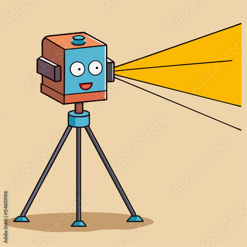 Precise laser level tool icon accurate measurement and construction alignment vector graphic