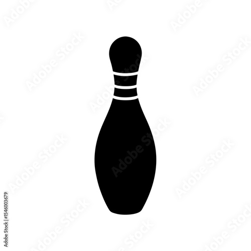 A Single Bowling Pin Vector Graphic Isolated for Recreational Game Theming