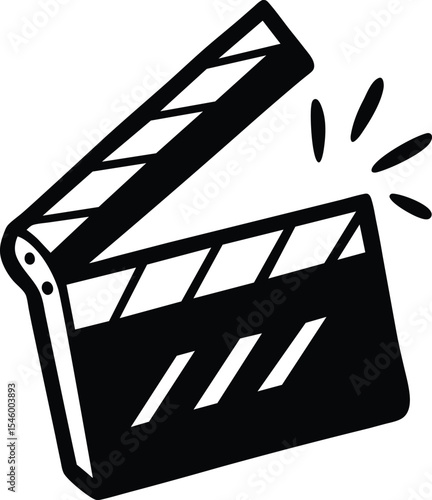 movie clapper board vector illustration