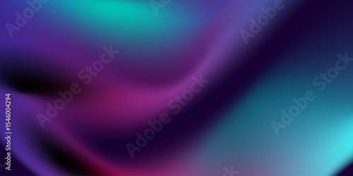 Abstract blue and purple liquid wavy gradient futuristic background. Glowing retro waves vector design