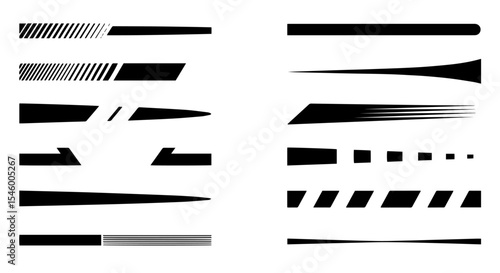 Black and white graphic design elements collection.  Stylish graphic design elements perfect for website design, presentations and social media posts.