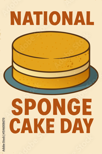 Celebrating National Sponge Cake Day with a delicious image of a cake